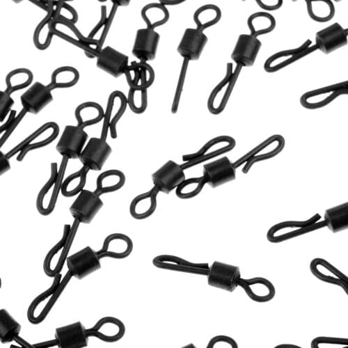 25pcs Quick Change Swivels Carp Fishing Swivels Connector Clips Rig 17mm