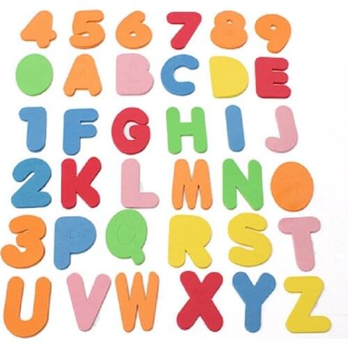 36PCs Alphanumeric Letter Bath Puzzle Soft EVA Kids Baby Toys New Early Educational Kids Tool Bath Toy Funny Toy
