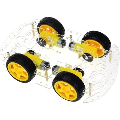 4WD Smart Robot Car Chassis Kits with Speed Encoder New Smart Car Chassis Diy Wheeled Robotic Car Chassis Diy