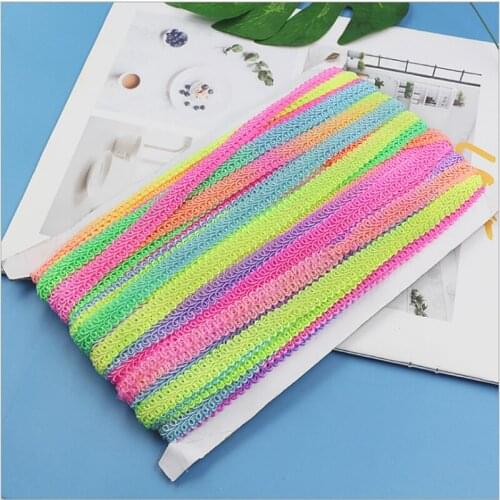 5 Yards Dip Dye Ombre Crochet Ribbons Braided Lace Trims Diy GIMP Lace Appliqued Centipede Nylon Dress Light Decoration 1.1cm