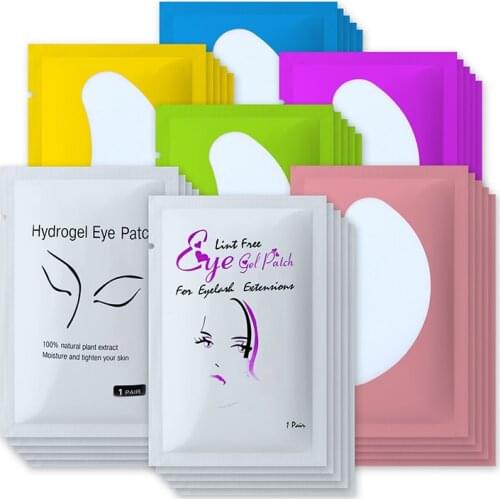 50/100 Mascara For Construction Eyelash Pads Eye Patch Under The Eyelash Pads For Eyelash Extensions Lint-free Paper Makeup Tool
