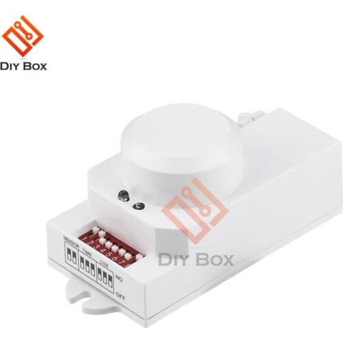 AC 85V-250V 5.8GHz Microwave Radar Sensor Switch Body Motion Detector For LED Light Sensors Switches