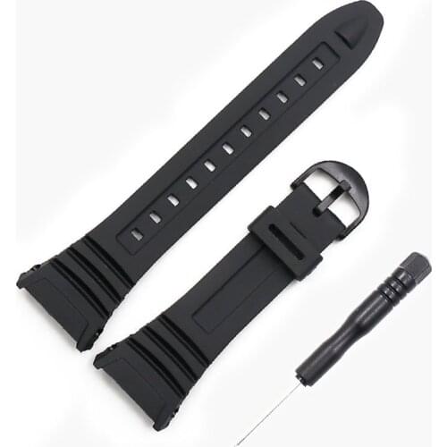 Watch accessories resin strap mens pin buckle for casio W-96H outdoor sports waterproof watch with women