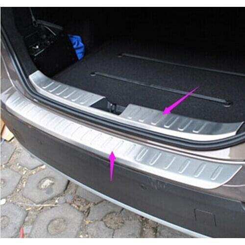 ACCESSORIES FIT FOR 2013 2014 2015 for X1 E84 REAR BUMPER PROTECTOR BOOT COVER SILL PLATE 2pcs