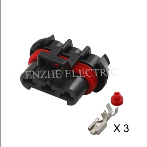 50set wire connector female cable connector terminal 3 pin connector Plugs sockets seal Fuse box DJ70382A-6.3-21