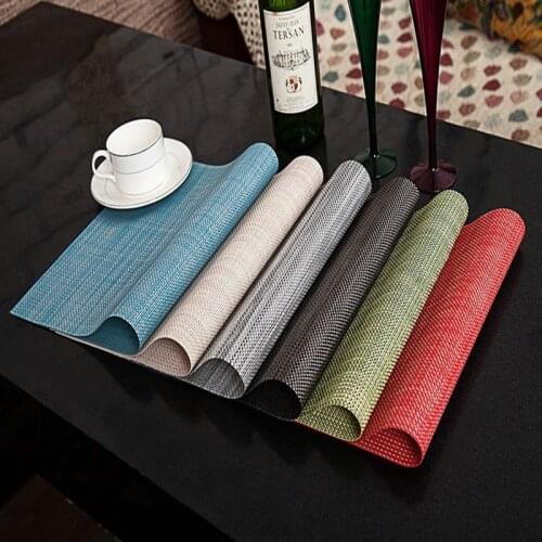 Color home dining mats theme restaurant table mats waterproof and environmentally friendly thickened placemats coasters
