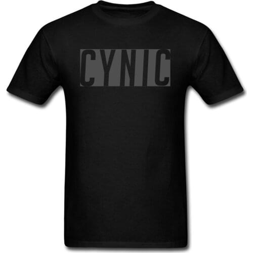 Cynic Text Logo T Shirt 2018 New Custom TShirts Round Collar Mother Day 100% Cotton Short Sleeve T-shirts For Man Group Tees