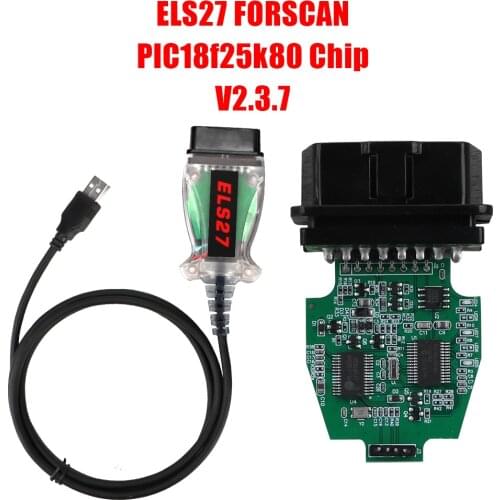 ELS27 Forscan V2.3.7 Green PCB PIC18f25k80 Chip ELM327&J2534 Pss-Thru Multi-Language Works OBD2 For Mazda