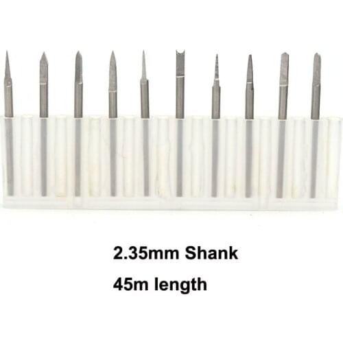 10pcs 2.35mm Milling Cutters White Steel Sharp Edges Woodworking Tools olive nuclear carving Knives CNC engraving machine bits