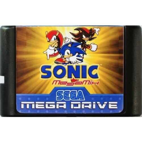 Sonic Megamix 16 bit MD Game Card For Sega Mega Drive For SEGA Genesis