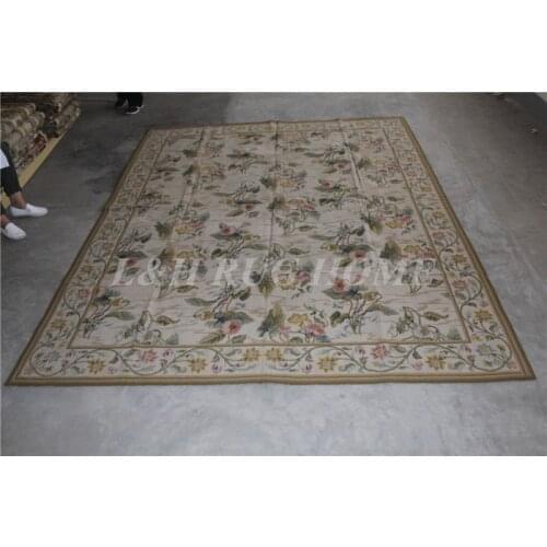 Free shipping 7+10K 8'x10' needlepoint carpets hand knotted handmade rugs hand stitched rice stitched rugs