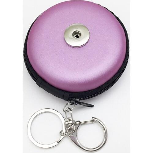 Round Mask storage bag 18mm Snap Buttons Jewelry Coin Small Wallets Data cable storage bag QB310