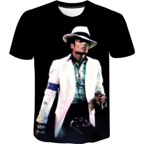 Michael Jackson 3D T Shirts Casual Summer Streetwear For Men And Women Fashion Comfortable Short Sleeve Hip Hop Trendy Tops Tee