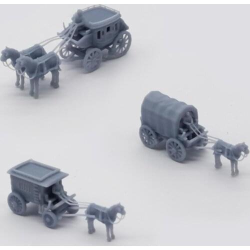 Outland Models Old West Carriage / Wagon Set 1:160 N Scale Scenery Vehicle