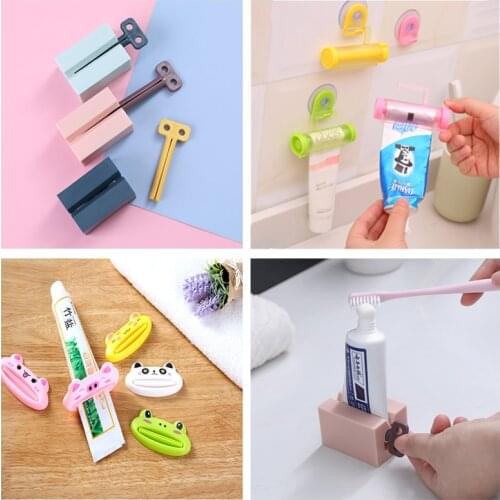 Frog Cartoon Lazy Toothpaste Tube Squeezer Holder Dispenser Bathroom Accesories Tooth Paste Plastic Stand Accessory Sets Wringer