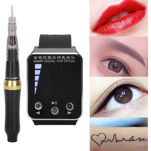 Wristwatch Tattoo Machine Semi-Permanent Makeup Microblading Eyebrow Lips Tattoo Pen Beauty Machine Watch Tattoo Gun EU/US Plug