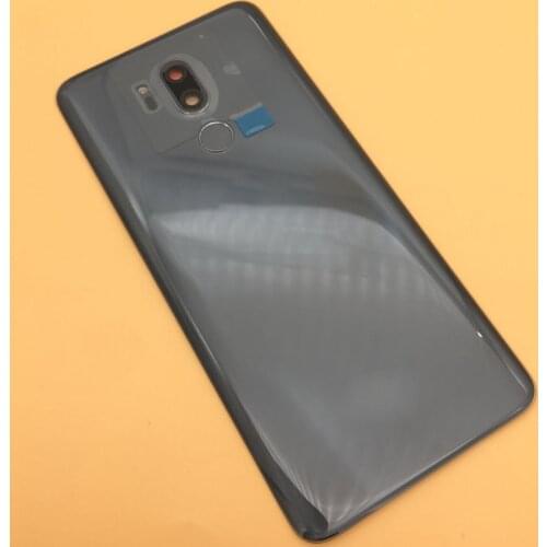 New Back Cover For LG G7 ThinQ Battery Cover Housing Glass G7+ G710 G710EM With Fingerprint Button Camera lens Adhesive Sticker