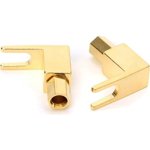 5pcs Banana to Spade Adapter Plugs Y Type Speaker Cable Connector Banana Socket