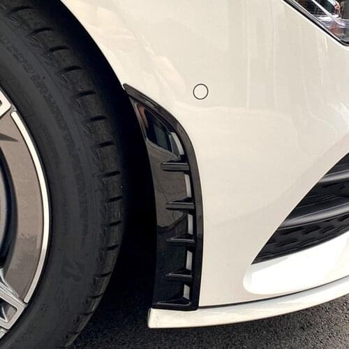 ForSuitable for Mercedes-Benz CLA C118 W118 20-21 ABS carbon fiber car front bumper spoiler side exhaust hood sticker auto parts