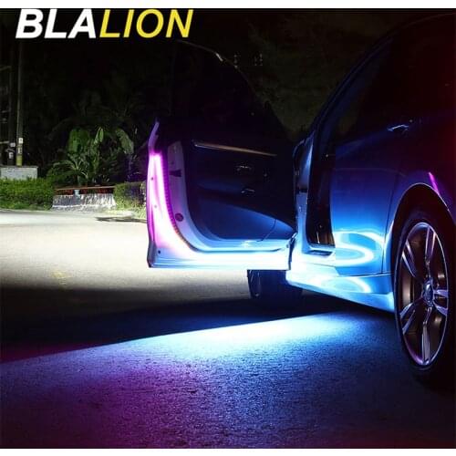 Car Door Warning Led Light Colorful Car Door Welcome Light Strip Car Styling Auto Strobe Flashing Ambient Atmosphere Lights 12V
