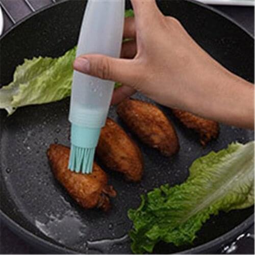 Sunwaylife dustproof cover Temperature Resistant oil bottle silicone brush kitchen barbecue tool barbecue brush oil bottle brush