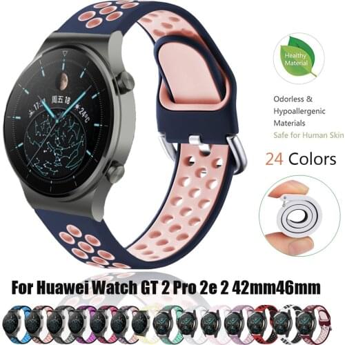 For Huawei Watch GT 2 Pro/GT 2e Strap Bracelets Watchband 20mm 22mm Silicone Bands for Huawei Watch GT 2 42mm 46mm Wristbelts
