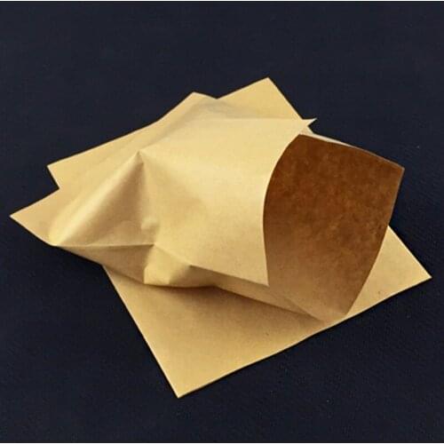 Retail Brown 20*21cm 50Pcs/Lot Fried Food Packing Pancake Bread Snack Chip Package Bag Natural Kraft Paper Greaseproof Paper Bag