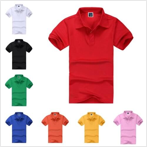 2021 Summer Short Sleeve Polo Shirt Men Polo Shirts Casual Slim Solid Color Business Polo Shirts Customize Logo