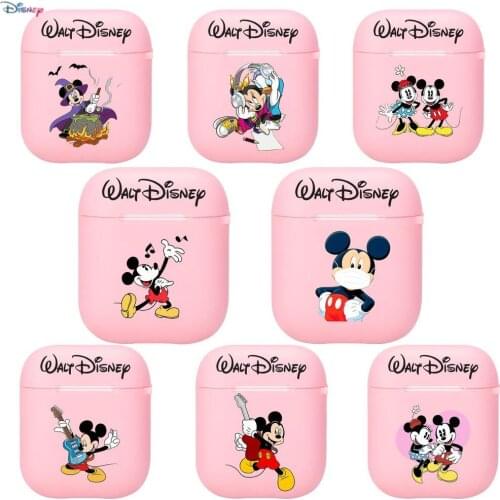 Disney Mickey Mouse Silicone Bluetooth Wireless Earphone Case for AirPods Protective Cover Skin Accessories Pods Charging Box Ba
