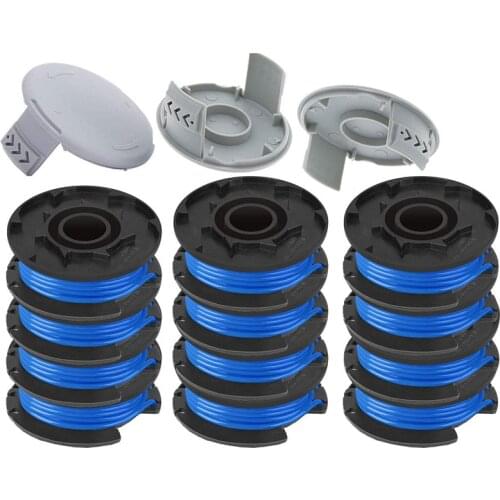 AC14RL3A String Trimmer Replacement Spool Line with 522994001 Cap for Ryobi One+ 24V, 18V, and 40V Cordless Trimmers, 0.065 inch