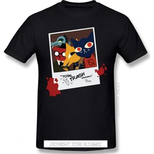 Trash Mammals Print 100% Cotton Funny T Shirts Night In The Woods Possum Springs Game Men Fashion Streetwear