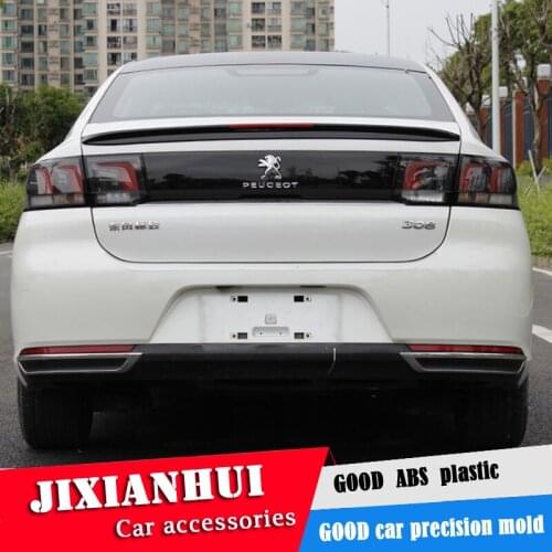 For Peugeot 308 Spoiler 2016-2019 Peugeot 308 Spoiler WXK ABS plastic Material Car Rear Wing Color Rear Spoiler