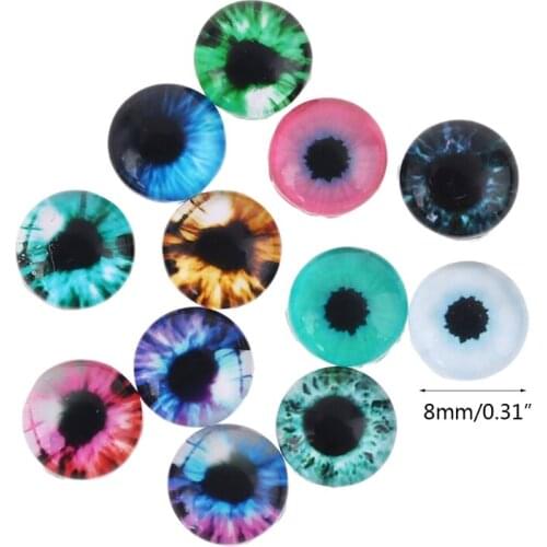 20pcs Glass Doll Eyes DIY Crafts Eyeballs for Dinosaur Animals Eye Accessories 54DF