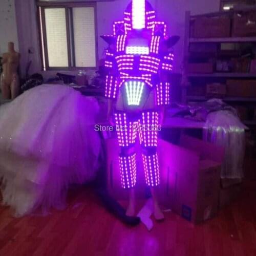 LED Robot / LED Costume /LED Clothing/Light suits/ The programming controller sets the helmet