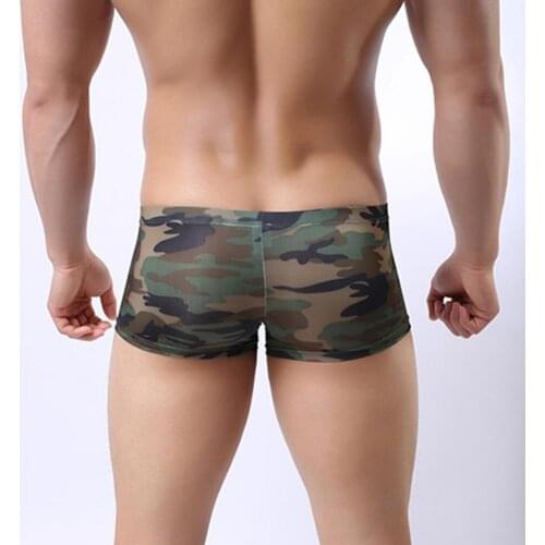 Men Camouflage Print Underwear Sexy Briefs Shorts Underwear Boxers Panties