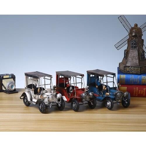Living Room Wine Cabinet Car Decoration Creative Retro Wrought Iron Classic Car Model Home Furnishings And Crafts Ornaments