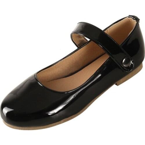 Big Size Round head single shoes summer flat ladies women shoes woman