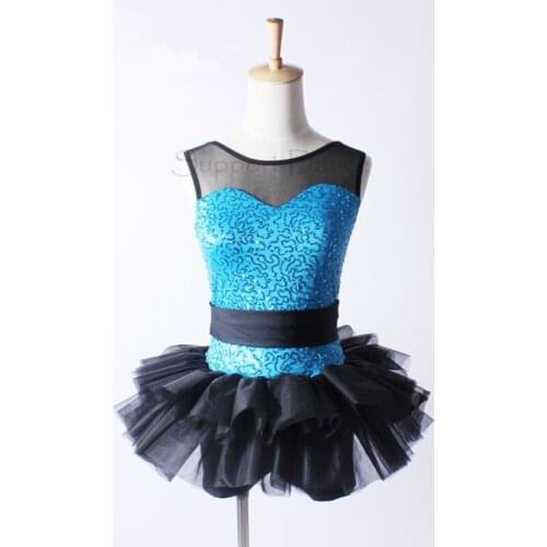Support Dance Girls Women Sequined Professional Ballet Tutu Dress Kids Adult Dance Costume C122