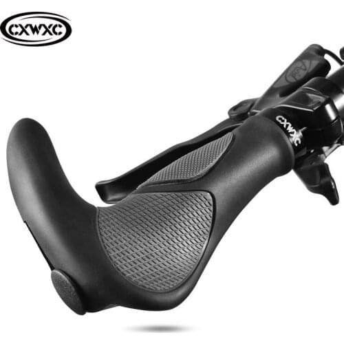 1 Pair MTB Cycling Grips Handlebar Cap Bicycle Grips Bike TPR Rubber MTB Hand Rest Mountain Bike Handlebar Bike Accessories