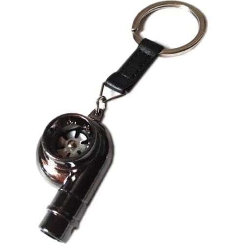 1pc/lot Metal Whistle keychain Turbocharging Turbocharger Keyrings