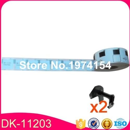 100 Refill Rolls Compatible DK-11221 Label 23mm*23mm 1000Pcs Compatible for Brother Label Printer QL-700/720 White Paper DK-1221