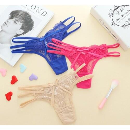 3pcs Sexy G String Thongs Women Panties Underwear Lace Transparent Briefs Ropa Bragas Tangas Calcinhas 6803
