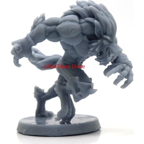 32mm 56mm Resin Model Werewolf 3D Print Figure DW-003