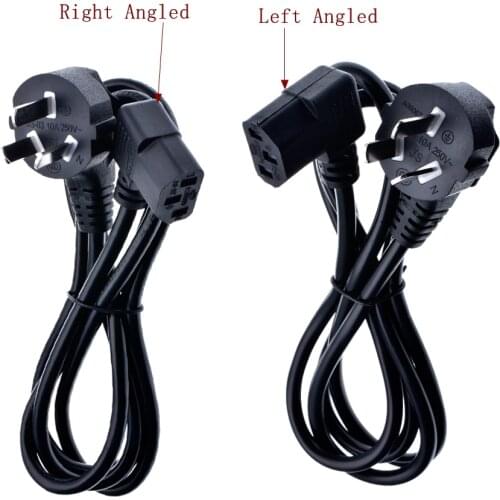 Australia Male plug to C13 Angle Left / Right Power cord 10A C13 to AU 3 pins Extension Cable 90 Degrees angle C13 Power Cord
