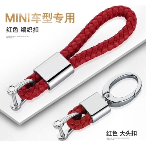 Car Styling Leather/Metal Car Emblem Key Ring Car Keychain For Bmw Mini Cooper S Roadster R55 R56 R57 R58 R59 F54 F55 F56 F60