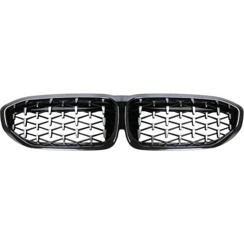 Car Styling Full Chrome Plating Front Kidney Grille For BMW G20 3 Series 2019-2020 51138072085 Black