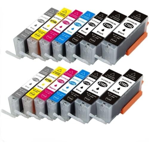 14x Compatible Canon PGI-570XL/CLI-571XL Ink Cartridges for Canon PIXMA MG5750 MG5751 MG5752 MG5753 MG6850 MG6851 MG6852 MG6853