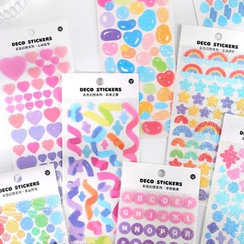 Colorful Ribbon Stickers Diy Adhesive Sticker Decoration Label For Scrapbook Journal Art Craft Album Journal Planner Diary Book