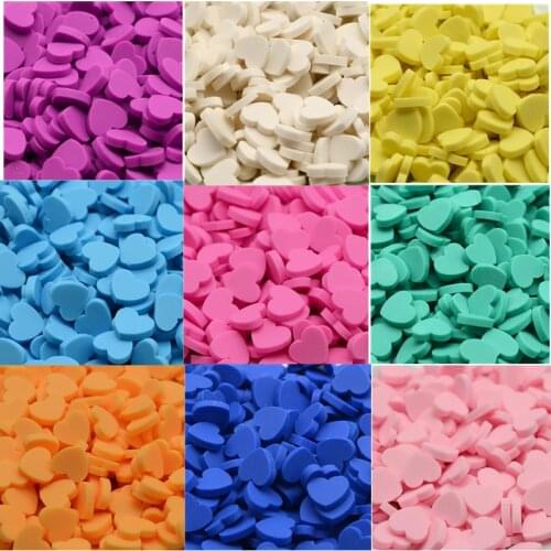 100g 8mm Heart Polymer Clay Sprinkle For Kids Diy,Soft Clay For Craft Clay/Nail Art/Scrapbook Decoration DIY,Craft Filler