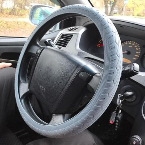 For Audi Toyota Hyundai KIA Opel SEAT Volkswagen Honda BMW etc. Soft Multi Color Car Tire Pattern Silicone Steering Wheel Cover